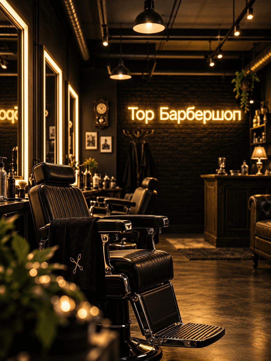 Интерьер TOP БАРБЕРШОП — обложка кейса